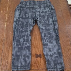 RBX Woman's Charcoal Tie-Dye Leggings Capris